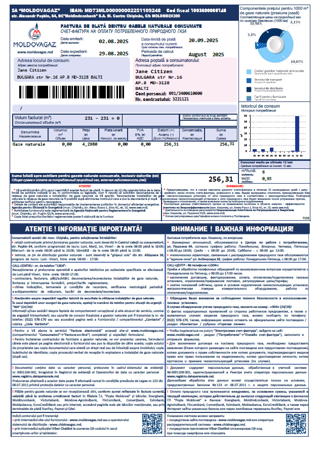  Minol USA business utility bill 
